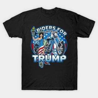 Riders For Trump Biker Support T-Shirt